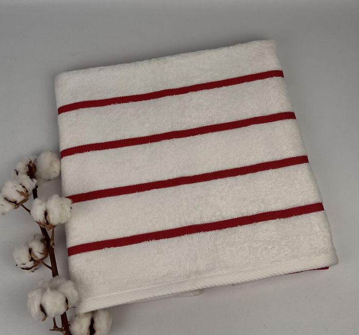 Рушник 70х140 White/Red lines