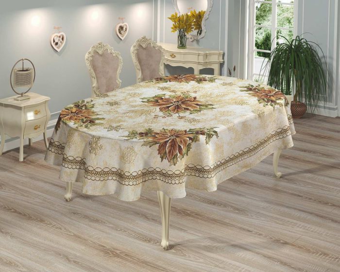 Скатертина Sagol новорічна в коробці 160х220 ovale ST-161