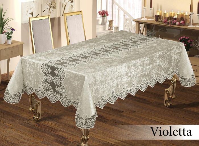 Скатертина Велюр Maison Royale 160x300 Violetta Cream