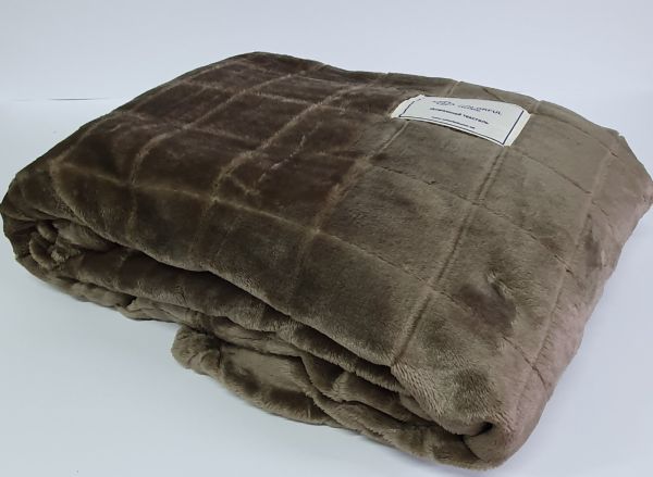 Покривало велюр шиншила 150х200 Brown