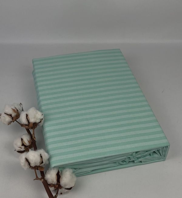 Постільна білизна Pretty страйп-ранфорс 150x210 Mint