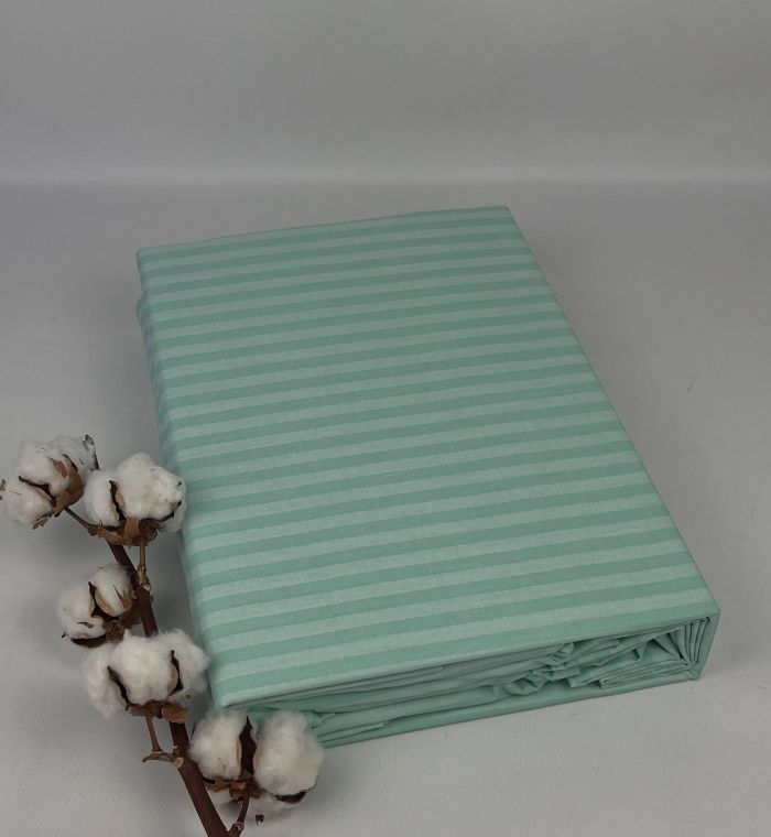 Постільна білизна Pretty страйп-ранфорс 150x210 Mint