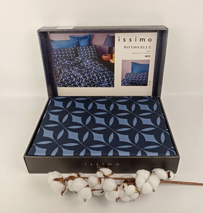 Постільна білизна Issimo Home сатин 160х220 MONDO BLUE