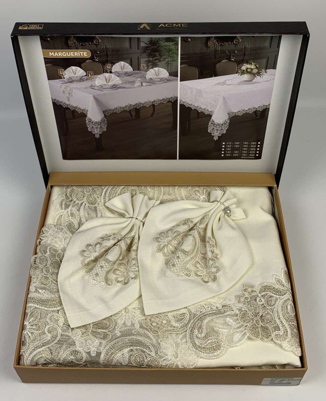 Скатертина Set Acme 160x220 Margureite Cream