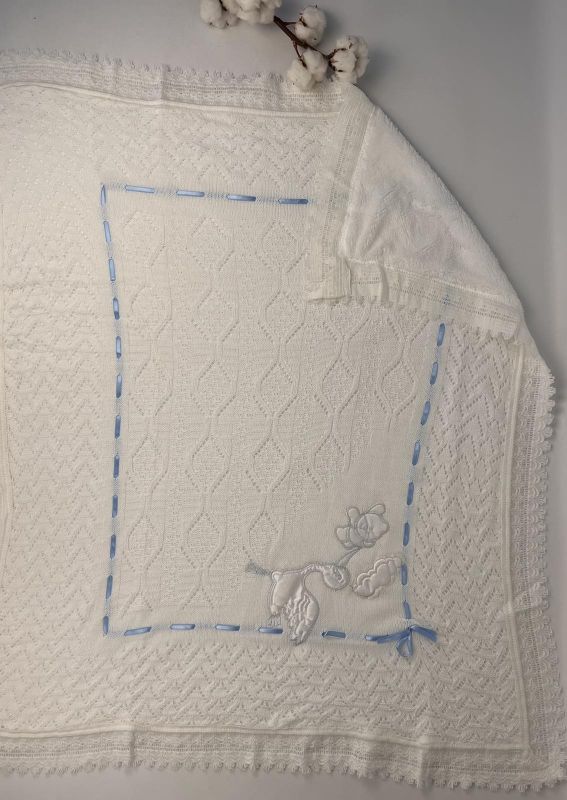Крижма утеплена White-Light blue