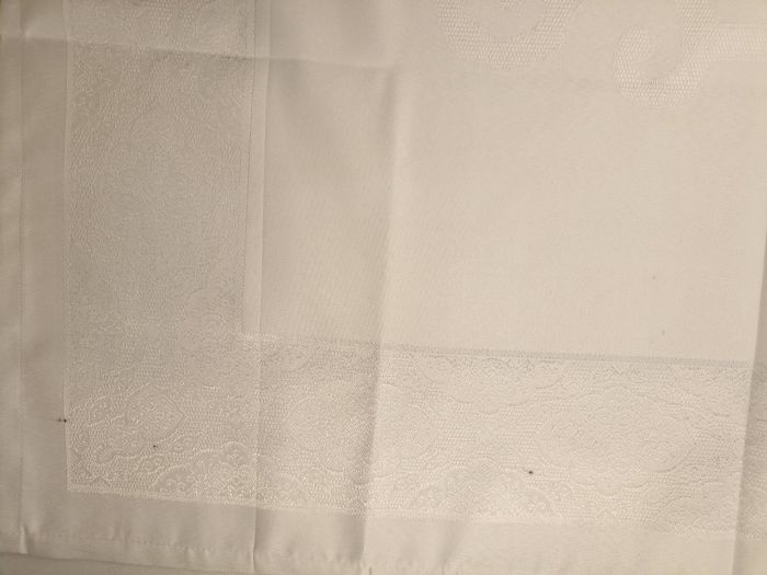 Скатертина Masali тефлон 110x160 Model 508 White - Уцінений товар