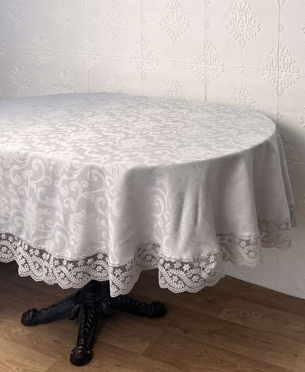 Скатертина Maison Royale 160x400 ovale Sultan Grey