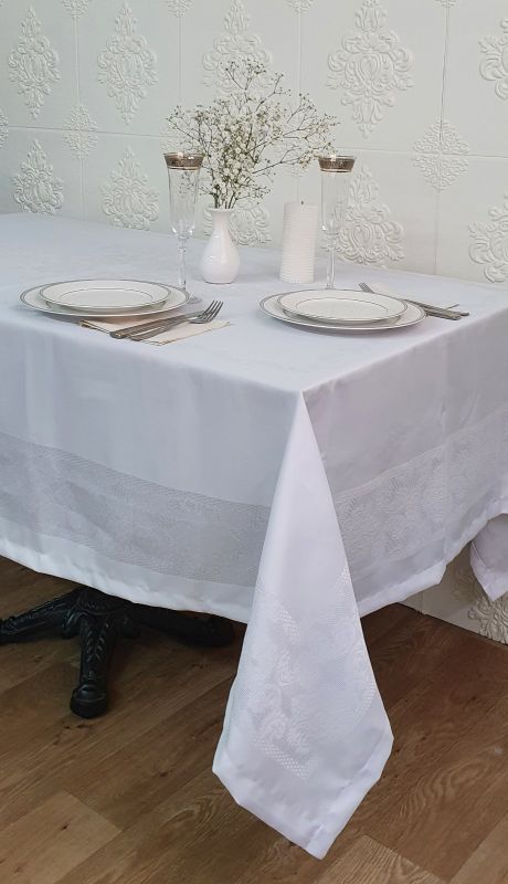 Скатертина тефлонова Maison Royale 140х180 Jumbo White PVS